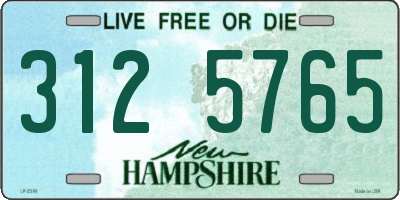 NH license plate 3125765