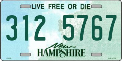 NH license plate 3125767