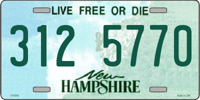 NH license plate 3125770