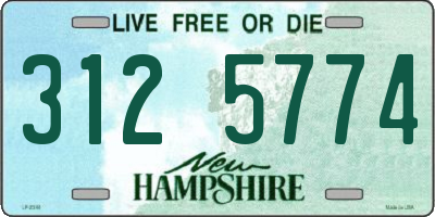 NH license plate 3125774
