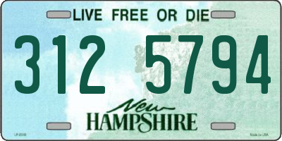 NH license plate 3125794