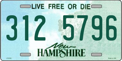 NH license plate 3125796
