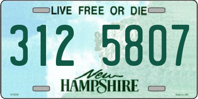 NH license plate 3125807
