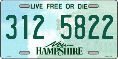 NH license plate 3125822