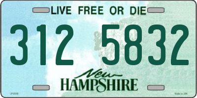 NH license plate 3125832