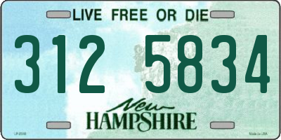 NH license plate 3125834