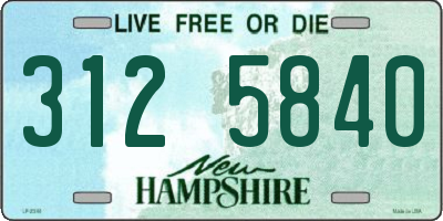 NH license plate 3125840