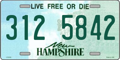 NH license plate 3125842