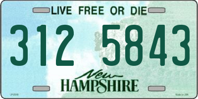 NH license plate 3125843