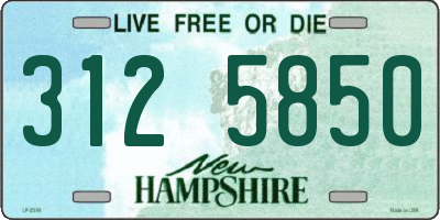 NH license plate 3125850