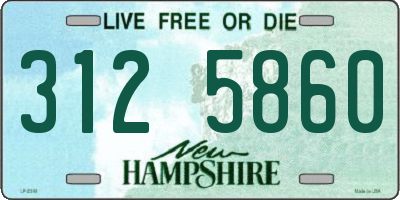 NH license plate 3125860