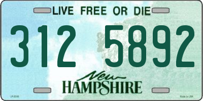 NH license plate 3125892