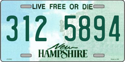 NH license plate 3125894