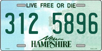 NH license plate 3125896