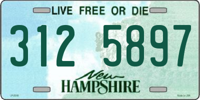 NH license plate 3125897