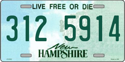 NH license plate 3125914