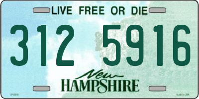 NH license plate 3125916