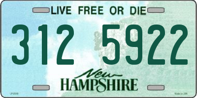 NH license plate 3125922