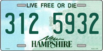 NH license plate 3125932