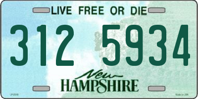 NH license plate 3125934