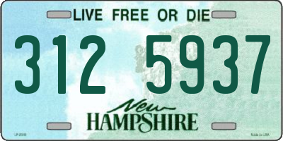 NH license plate 3125937
