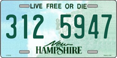 NH license plate 3125947