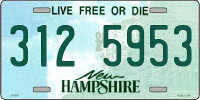 NH license plate 3125953