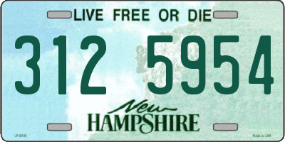 NH license plate 3125954