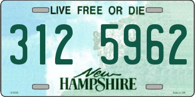 NH license plate 3125962