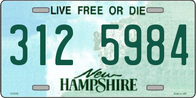 NH license plate 3125984