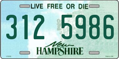 NH license plate 3125986