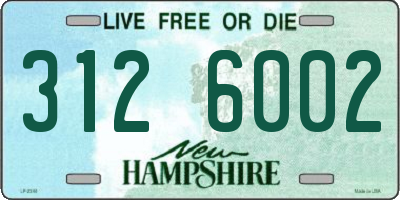 NH license plate 3126002