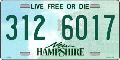 NH license plate 3126017
