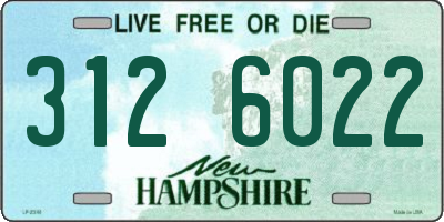 NH license plate 3126022