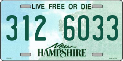 NH license plate 3126033