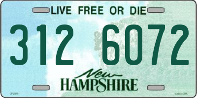 NH license plate 3126072