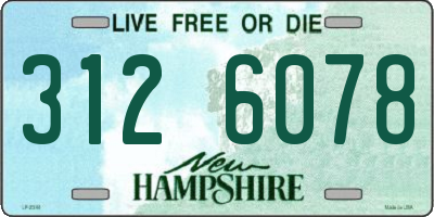NH license plate 3126078