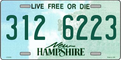 NH license plate 3126223