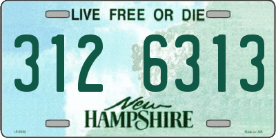 NH license plate 3126313