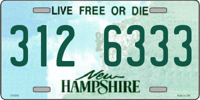 NH license plate 3126333