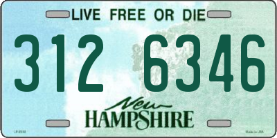 NH license plate 3126346
