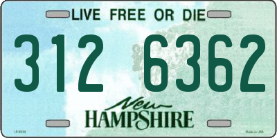 NH license plate 3126362