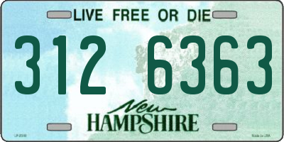 NH license plate 3126363