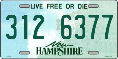 NH license plate 3126377