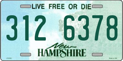 NH license plate 3126378