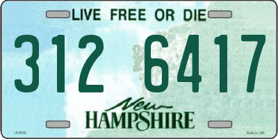 NH license plate 3126417