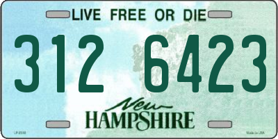 NH license plate 3126423