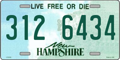 NH license plate 3126434