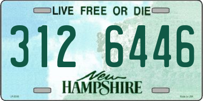 NH license plate 3126446