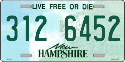 NH license plate 3126452